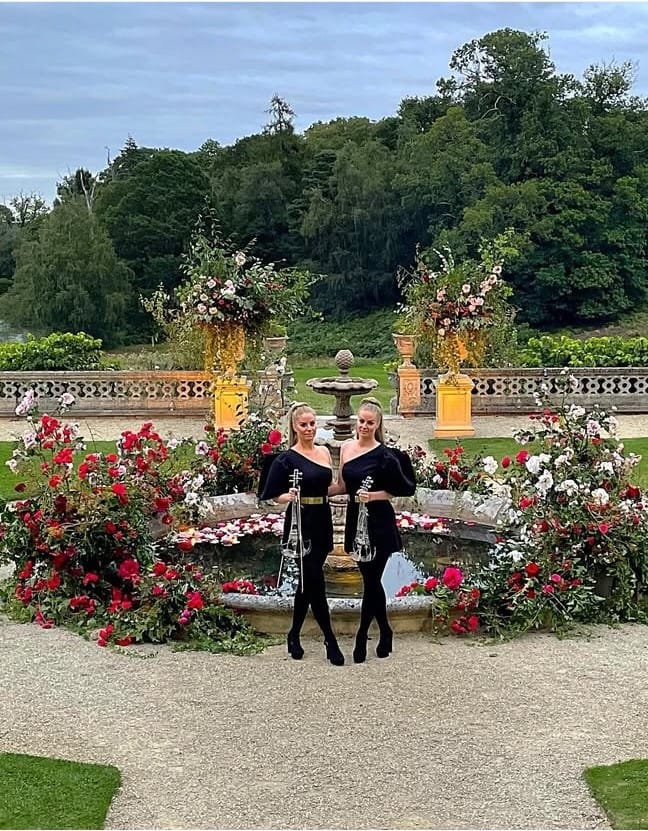 Electric violin duo weddings and events