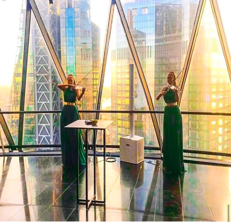 Electric violin duo weddings and events