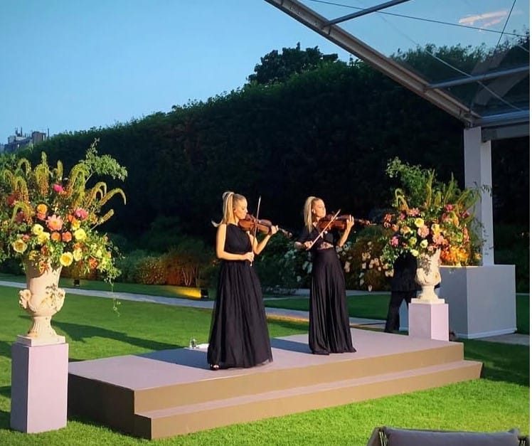 Electric violin duo weddings and events