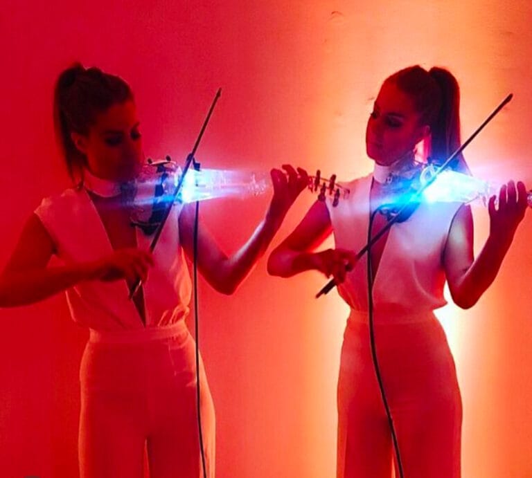 Electric violin duo weddings and events