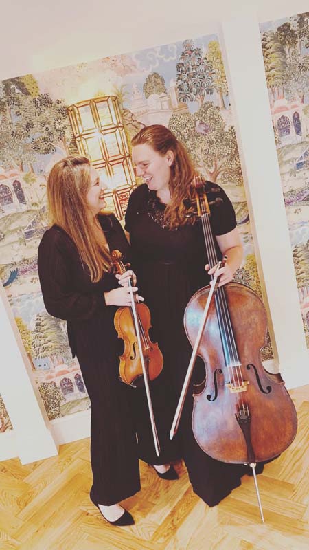 Violin and cello player for weddings and events